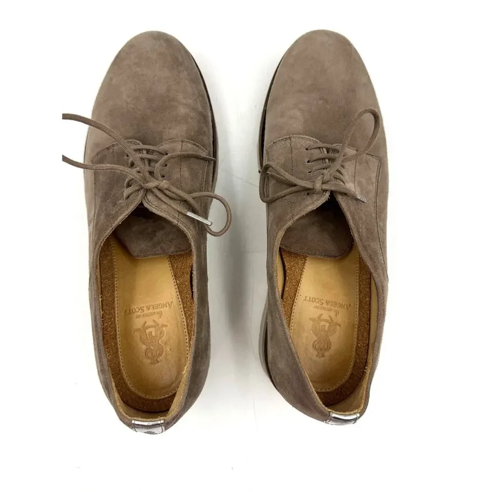 The Office of Angela Scott Mr. Derby Taupe Suede Anthropologie